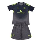 Günstige Fußballtrikots Manchester United Torwart Kinder 2025-26 Schwarze Kurzarm